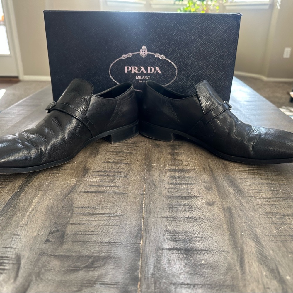 Prada Men's Classic Black Oxfords